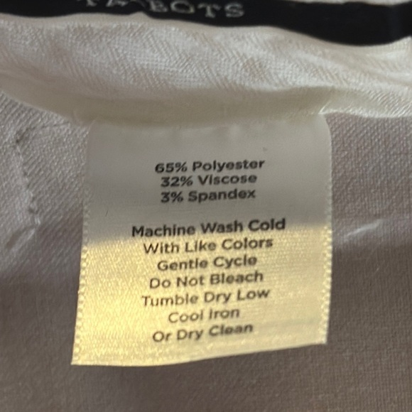 Women's Talbots Petites Classic  Beige Cropped Trousers Pants - Picture 9 of 9